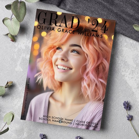 2024 Modern Magazine Overlay Afstuderen Aankondiging