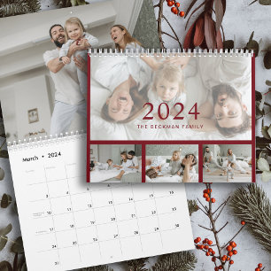 2024 Moderne foto Creëer Uw eigen familie Kalender