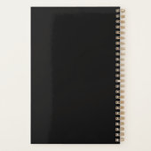 2024 Moderne Gras Noir & Blanc Planificateur de ty (Dos)
