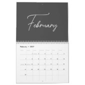 2024 Moderne minimalistische Boho Black fotocollag Kalender (Feb 2027)
