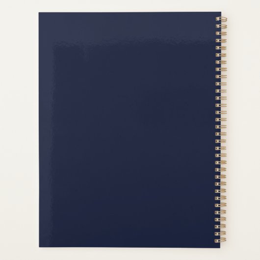 2024 Moderne tendance Marine Bleu hebdomadaire Dat (Dos)