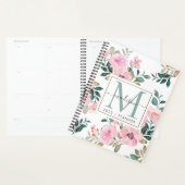 2024 Monogram Waterverf Bloemenweekblad Maandelijk Planner (Display)