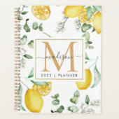 2024 Monogramme Aquarelle Citrons Motif feuille (Devant)