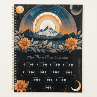 2024 Moon Phase Cycle Agenda Planner Notitieboek