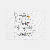 2024 New Year Crew Skeleton Dancing Funny Nurse Ic Fleece Deken (Voorkant (Horizontaal))