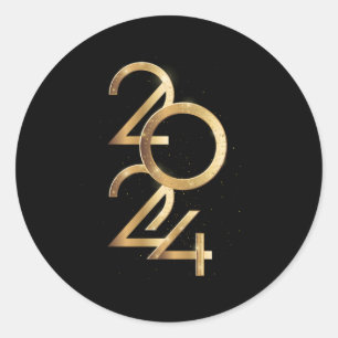 2024 New Years Eve Py Supplies Nye 2024 Happy New Ronde Sticker