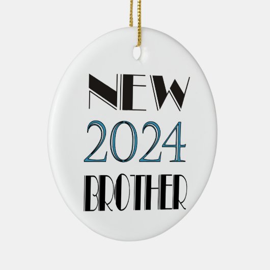 2024 Nieuw Broer Keramisch Ornament (Rechts)