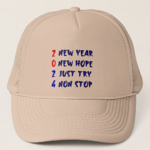 2024, nieuw jaar, nieuwe hoop, gewoon proberen, no trucker pet