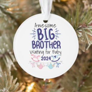 2024 Nieuwe Big Brother Wachten op Baby Sibling Ornament
