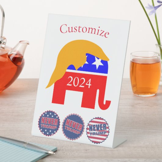 2024 Nooit Trump Thunder_Cove Reclamebord Met Voetstuk (Insitu)