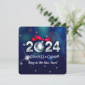 2024 Oudejaarsavond Party Custom Kaart (Staand voorkant)