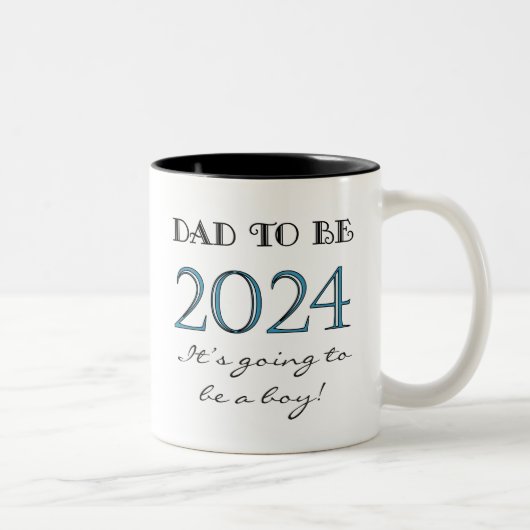 2024 Papa sera de garçon Nouveau papa Mug (Droit)