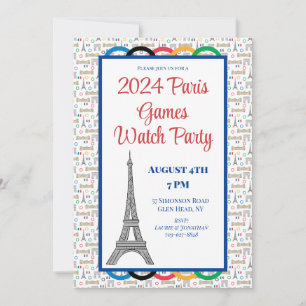 2024 Parijse Spelen Zomer Watch Party Ringen Kaart