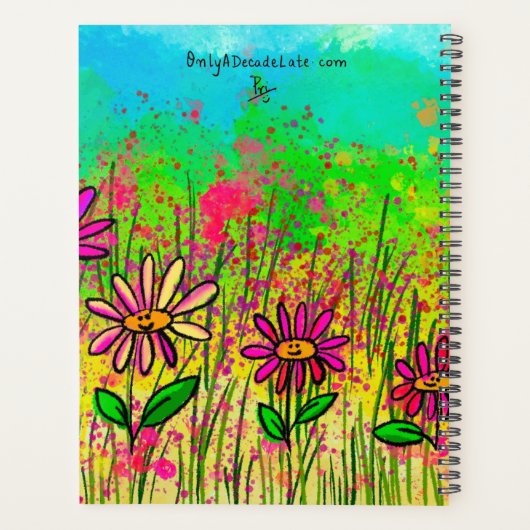 2024 Planneur floral à couverture souple (Dos)