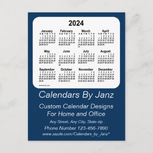 2024 Politiebox Blauwe Zakelijke Kalender van Janz Briefkaart