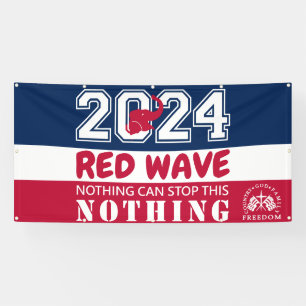 2024 Presidentiële verkiezingen RED WAVE Spandoek