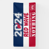 2024 Presidentiële verkiezingen RED WAVE Spandoek (Verticaal)