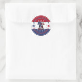 2024 Red Blue Vrijheid, Gelijkheid, Gerechtigheid  Ronde Sticker (Tas)