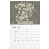 2024 Retro Grunge Motorfiets Kalender (Feb 2026)