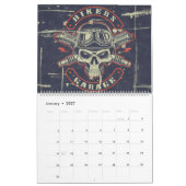2024 Retro Grunge Motorfiets Kalender (Jan 2027)