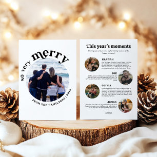 2024 Retro Jaar-in-Review Foto Kerst Kaart