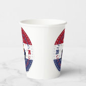 2024 Rood en Blauw Laat Vrijheidsring Uncle Sam Papieren Bekers (Rechts)