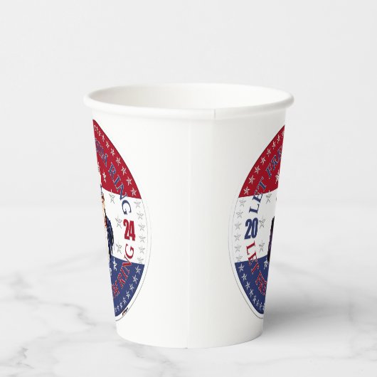2024 Rood en Blauw Laat Vrijheidsring Uncle Sam Papieren Bekers (Rechts)