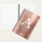 2024 Roze Goud Blush Roze Glitter Monogram Planner (Display)