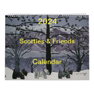 2024 Scotties en vrienden Kalender