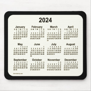 2024 Sepia over de zwarte agenda van Janz Two Tone Muismat