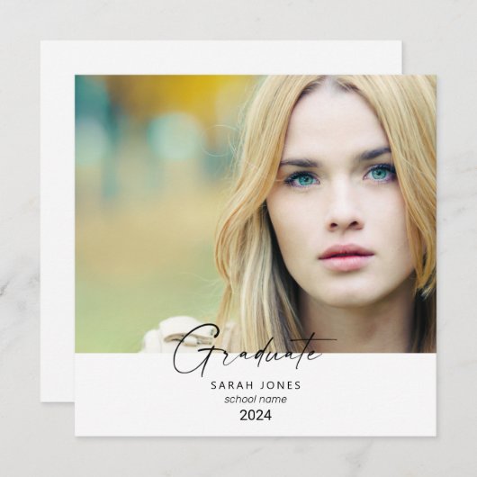 2024 Single Photo Square Afstuderen (Voorkant / Achterkant)