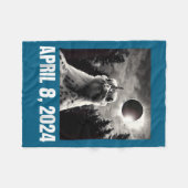 2024 Solar Eclipse Funny Chicken Selfie  Fleece Deken (Voorkant (Horizontaal))