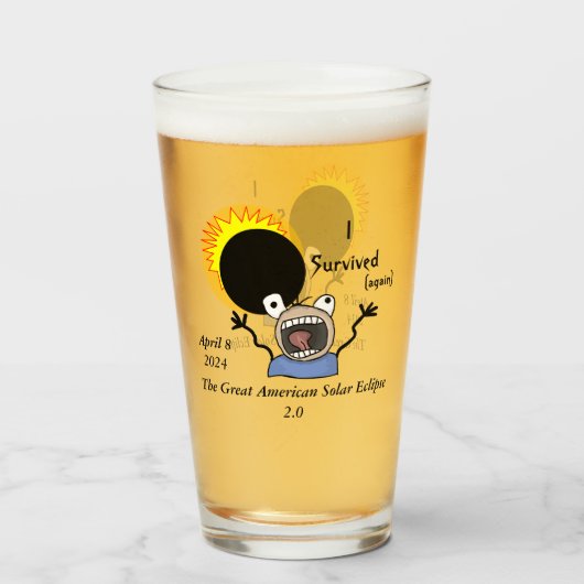 2024 Solar Eclipse Survival Edition Glas (Voorkant gevuld)