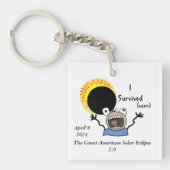 2024 Solar Eclipse Survival Edition Sleutelhanger (Voorkant)