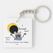 2024 Solar Eclipse Survival Edition Sleutelhanger (Achterkant)
