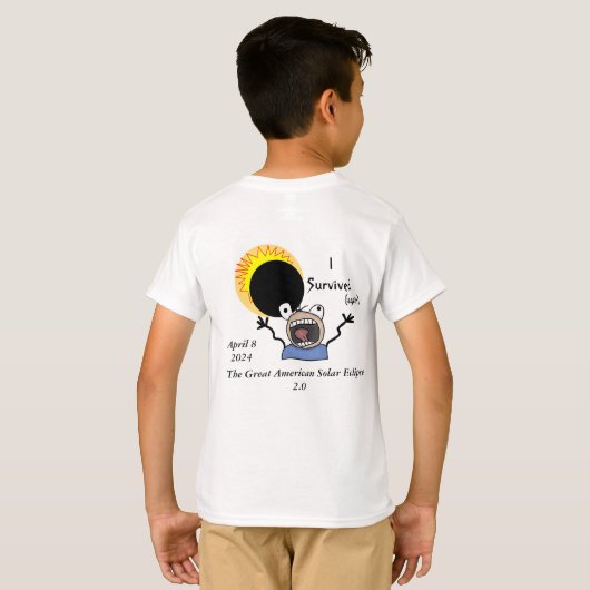 2024 Solar Eclipse Survival Edition T-shirt (Achterkant volledig)