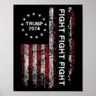 2024 Strijd - Trump President Verkiezing Poster
