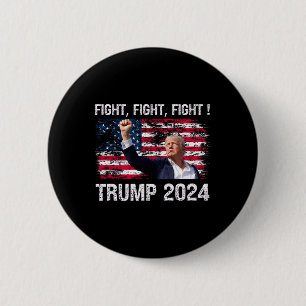 2024 Strijd - Trump President Verkiezing Ronde Button 5,7 Cm