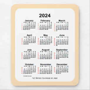 2024 Tarwe 52-weken agenda van Janz Muismat