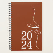 2024 Terracotta Monogram Personal Weekly Planner (Devant)