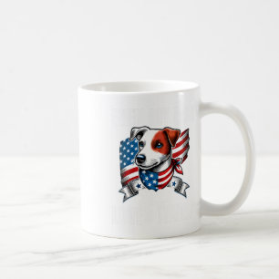 2024 Terrier Dog USA vlag Zelfs mijn hond houdt va Koffiemok