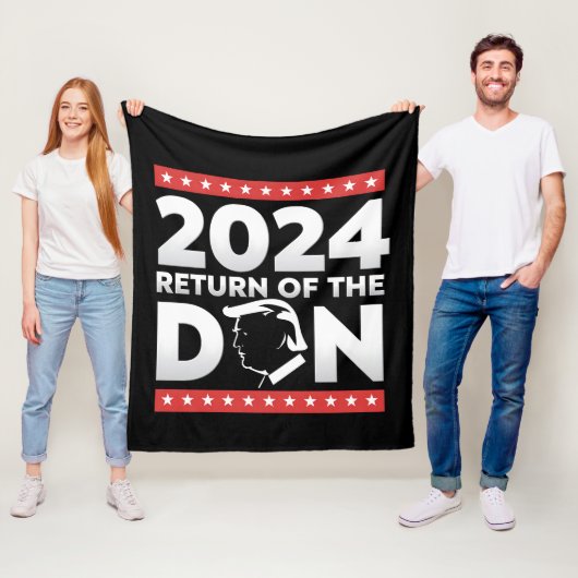 2024 Terugkeer Van De Don Trump 45 47 Amerikaanse Fleece Deken (In situ)