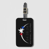 2024 Totaal Solar Eclipse Bagagelabel (Voorkant (verticaal))
