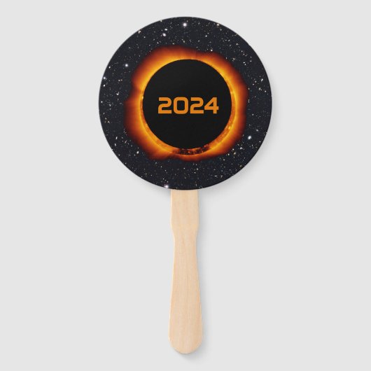 2024 Totaal zonnecrispdatum Starry Sky Handwaaier (Voorkant)