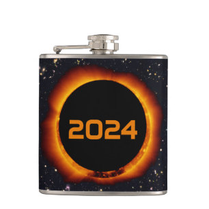 2024 Totaal zonnecrispdatum Starry Sky Heupfles