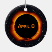 2024 Totaal zonnecrispdatum Starry Sky Keramisch Ornament (Achterkant)