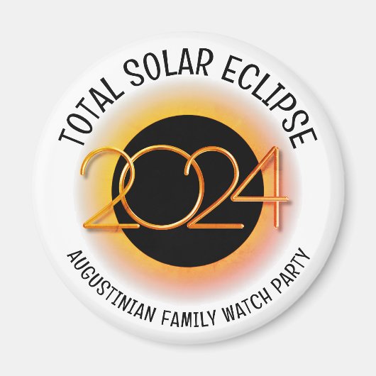  2024 TOTAAL ZONSVERDUISTERING Watch Party Magneet (Voorkant)