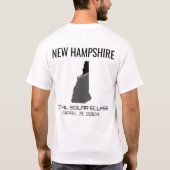 2024 Total Solar Eclipse New Hampshire T-Shirt (Dos)