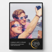 2024 Totale Zonsverduistering Foto Koppels Geschen Fotoplaat (voorkant)