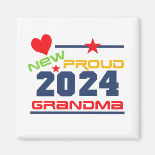 2024 Trotse nieuwe oma magneet